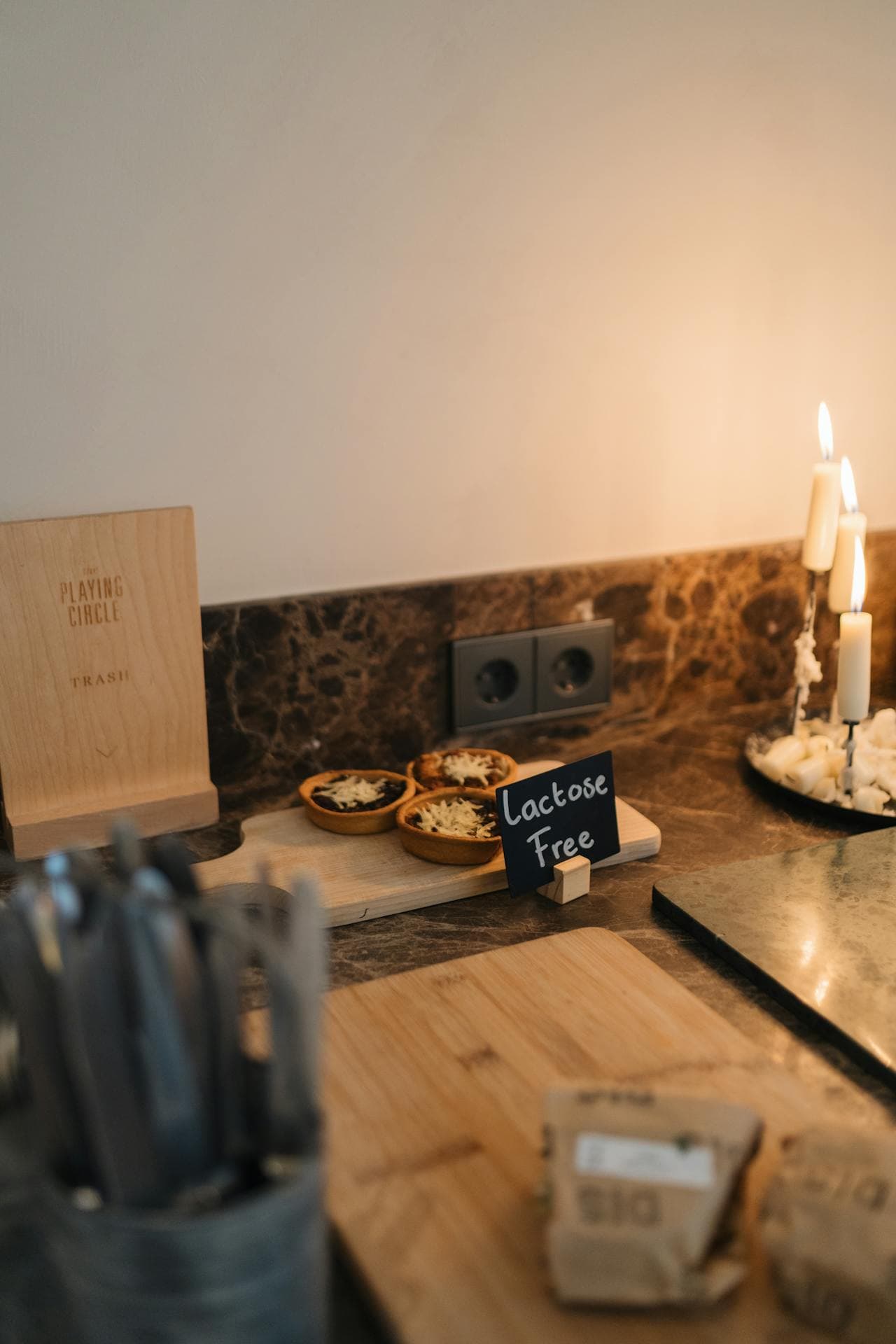 Lactose-Free Snacks and Wax Candles near
