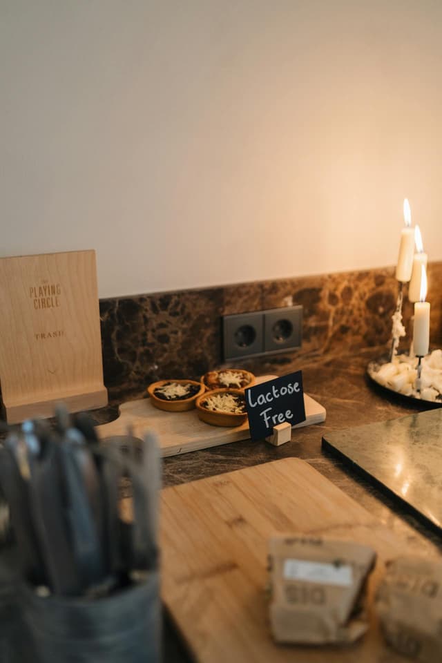 Lactose-Free Snacks and Wax Candles near